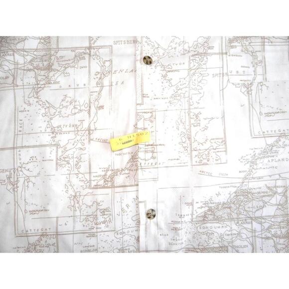 Field & Stream Map Print Short Sleeve Shirt XXXL - Picture 2 of 3
